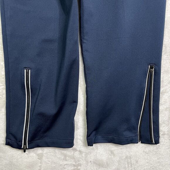 Brooks Men's Sz L Athletic Joggers Navy Blue Sport Pants Trackers 2 Packets Zip - Picture 4 of 9